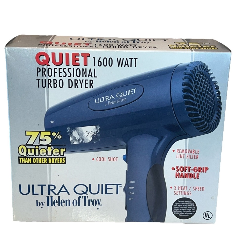 Vtg Helen of Troy Ultra Quiet Professional Turbo Hair Dryer 1600W Model 6035SL